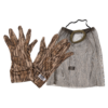 camo hunting gloves and face mask